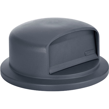 55 Gallon Plastic Trash Can Dome Lid, Gray